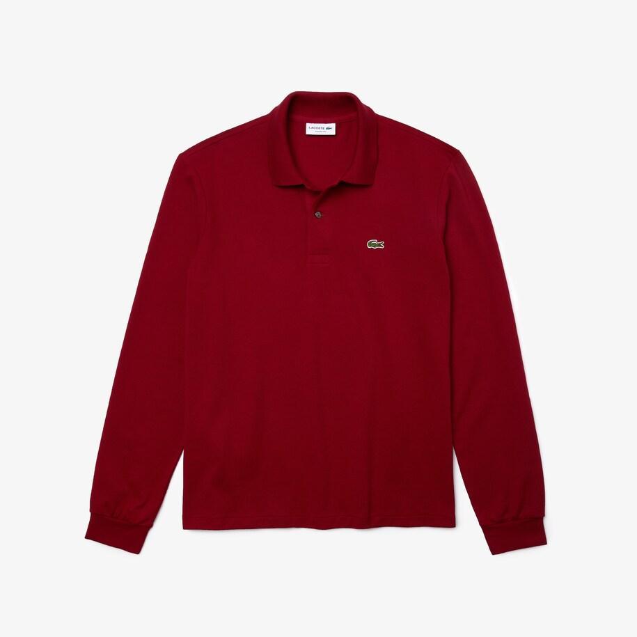 Lacoste Camisero Manga Larga Burdeos