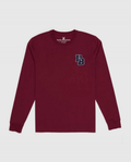 Polo Psycho Bunny - Patchin Chenille Manga Larga Wine
