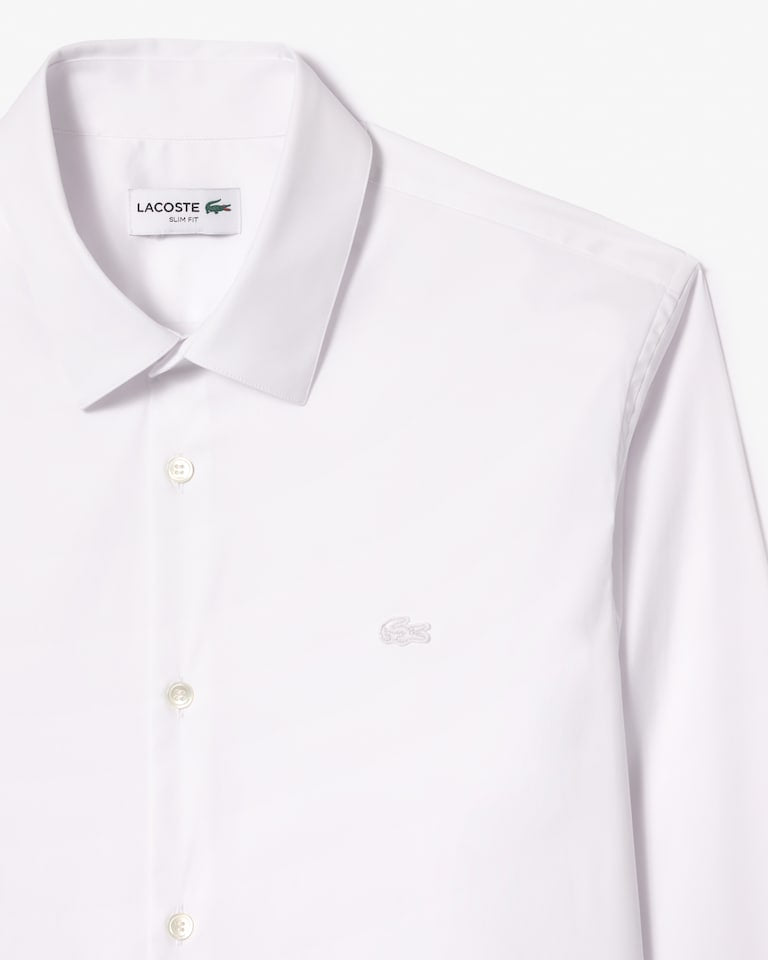 Camisa Lacoste de Popelín Cuello Francés