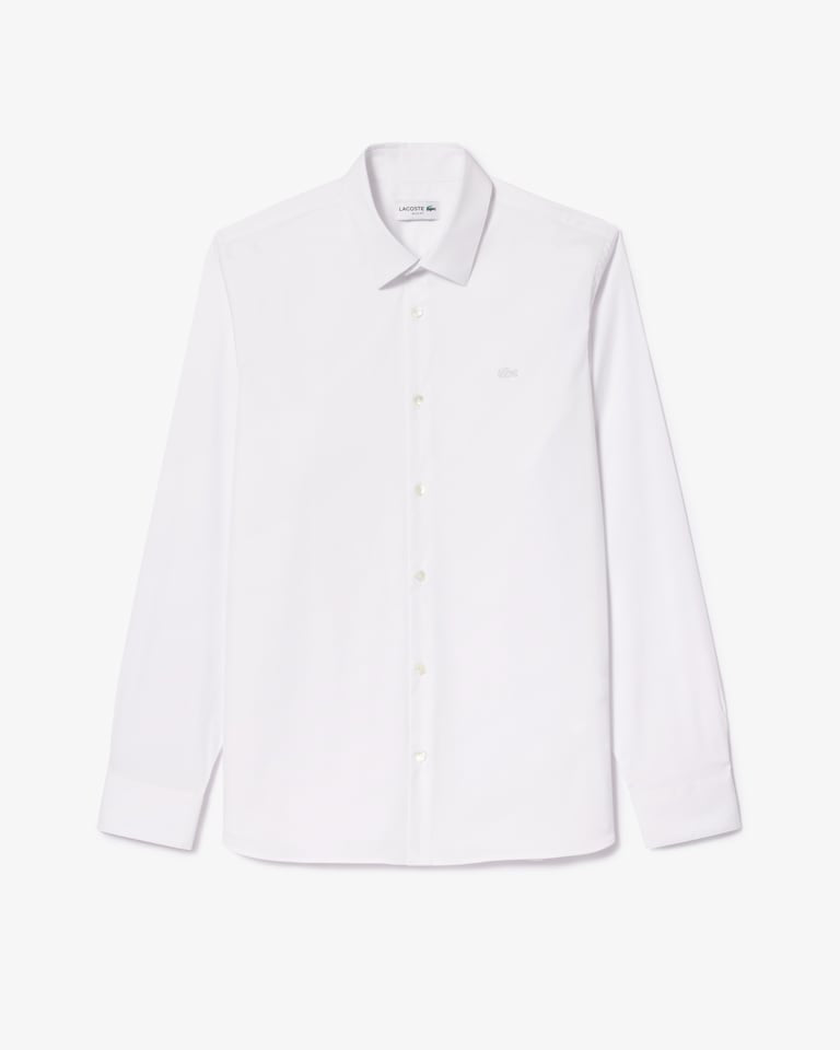 Camisa Lacoste de Popelín Cuello Francés