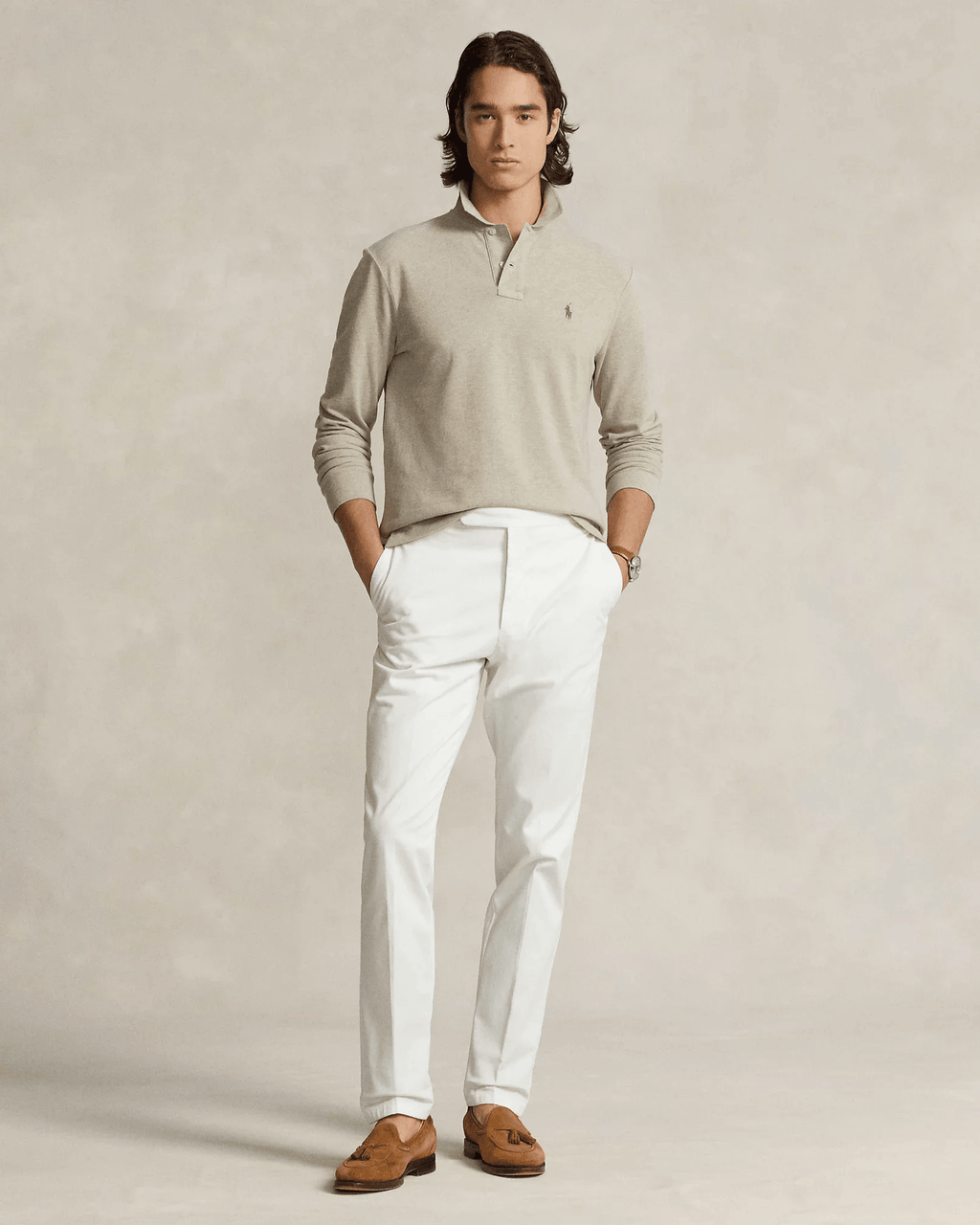Polo Ralph Lauren Manga Larga Beige