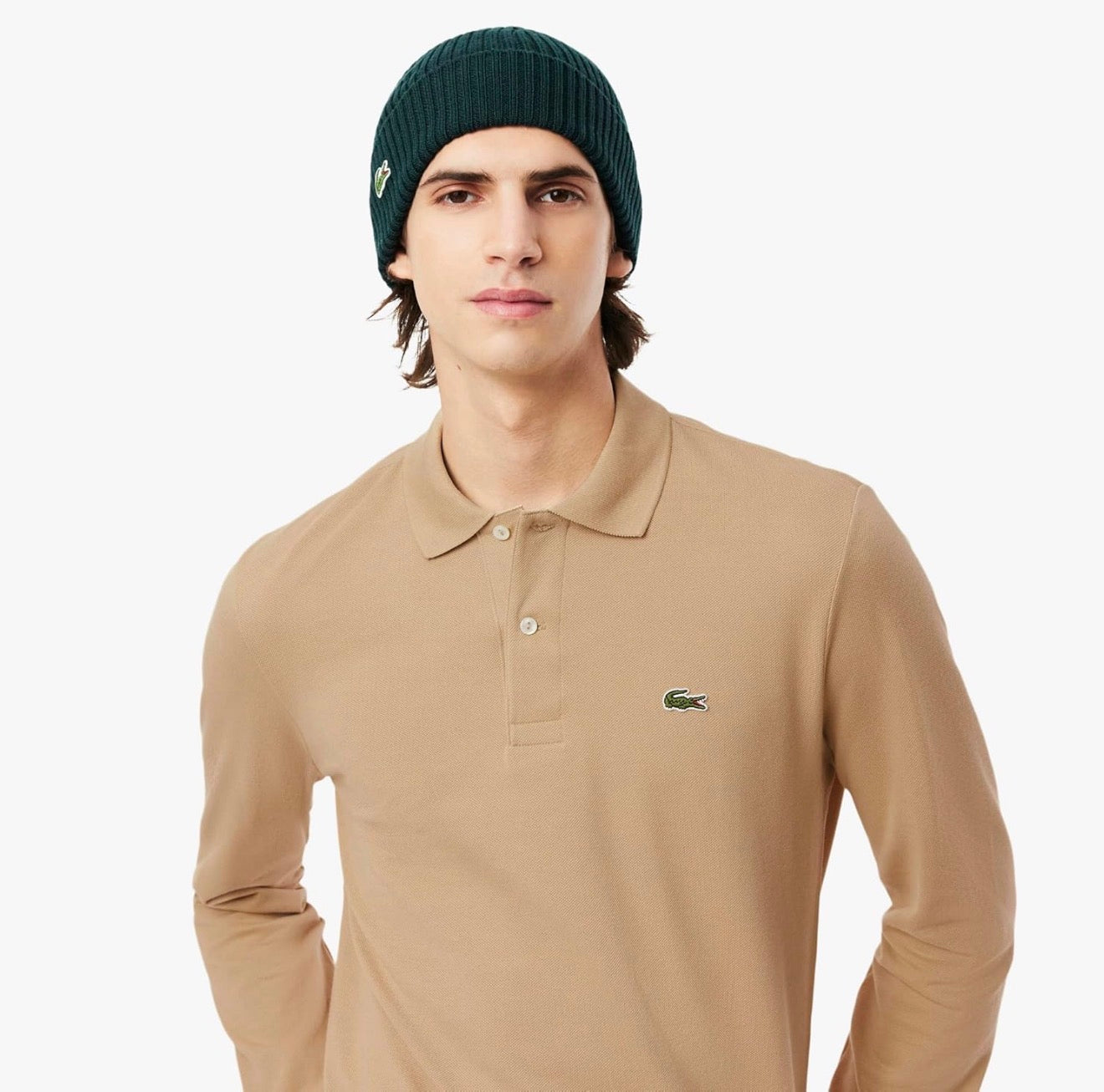 Lacoste Camisero Manga Larga Beige