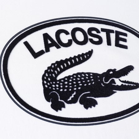 Polo Lacoste Big Logo Crocodile Regular Fit Blanco