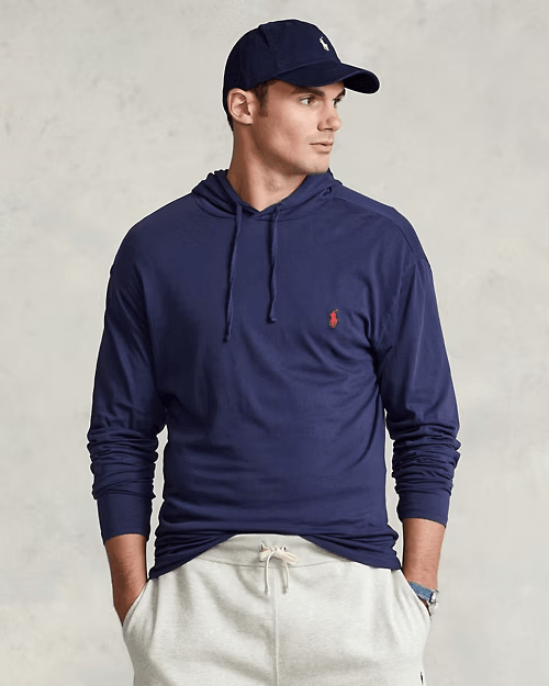 Polo Ralph Lauren Jersey Hooded T-Shirt Navy
