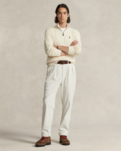 Cargar imagen en el visor de la galería, Sweater Ralph Lauren Trenzado 1/4 Zip Blanco
