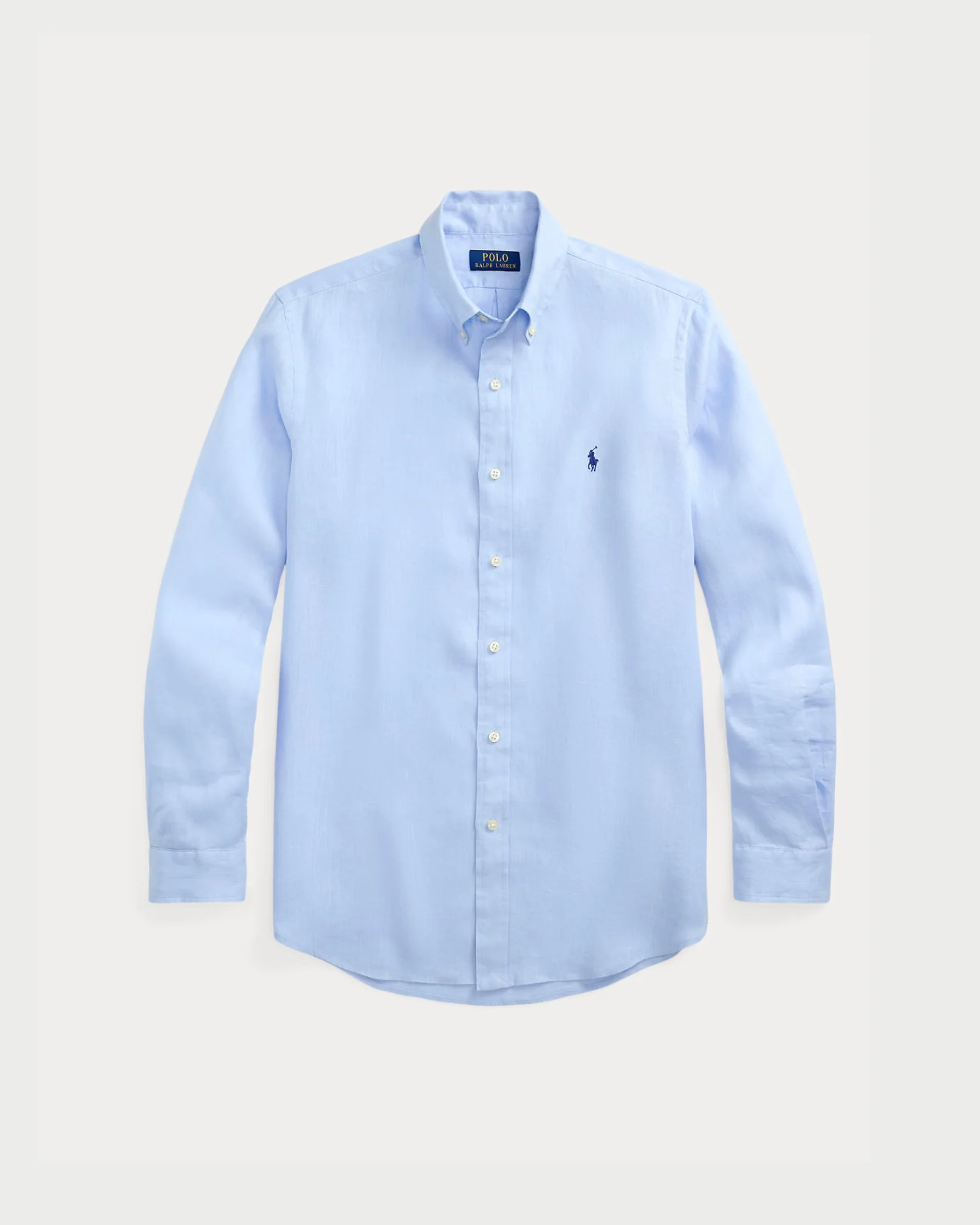Camisa Polo Ralph Lauren Lino Celeste