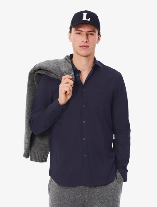 Camisa Lacoste de Popelín Cuello Francés