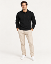 Cargar imagen en el visor de la galería, Polo Ralph Lauren Piqué Manga Larga Negro
