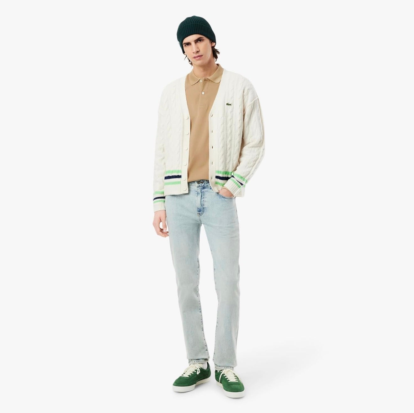 Lacoste Camisero Manga Larga Beige