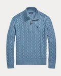 Sweater Ralph Lauren Trenzado 1/4 Zip Celeste