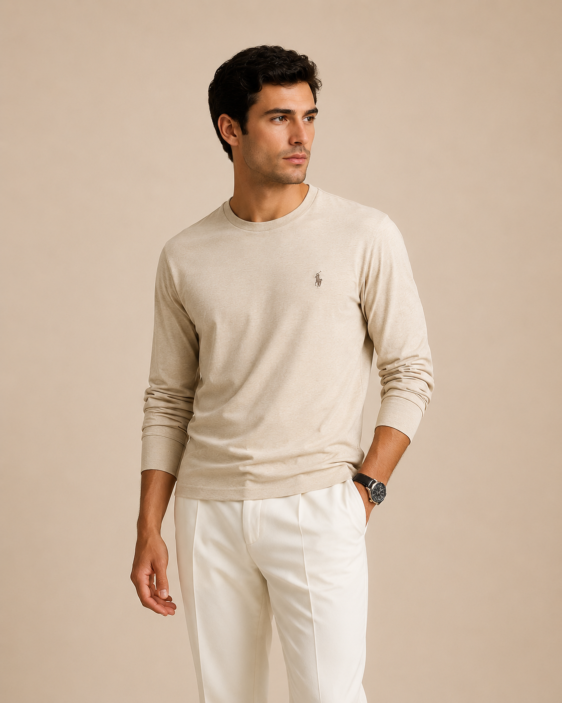 Polo Ralph Lauren Manga Larga Beige