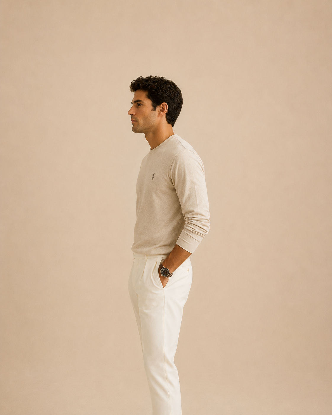 Polo Ralph Lauren Manga Larga Beige