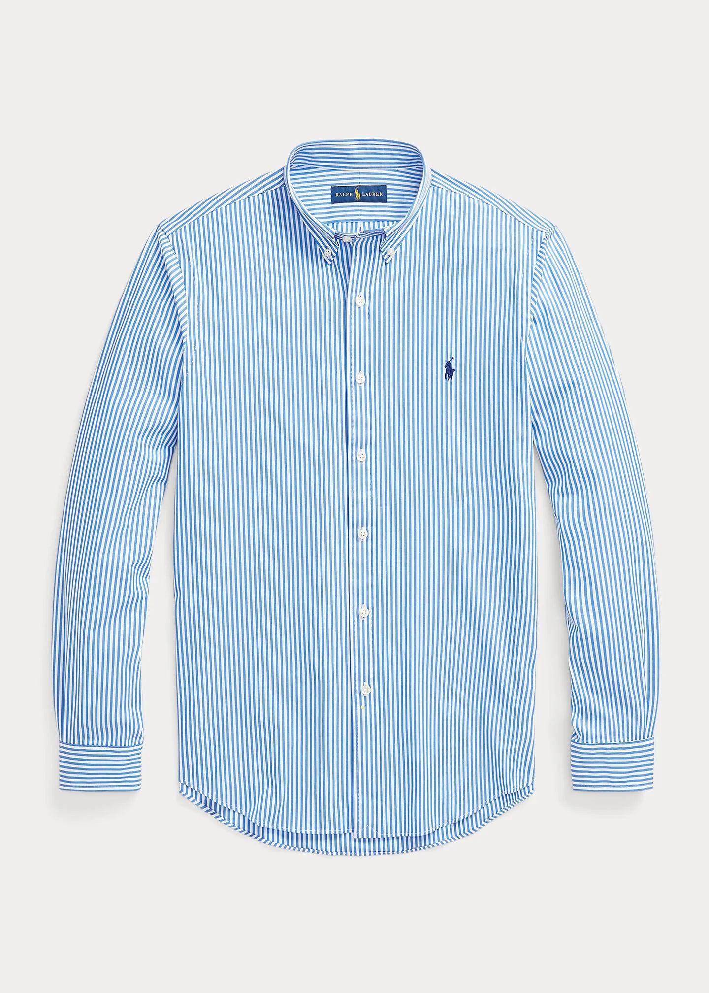 Camisa Ralph Lauren Rayas Celeste - Store In Perú 