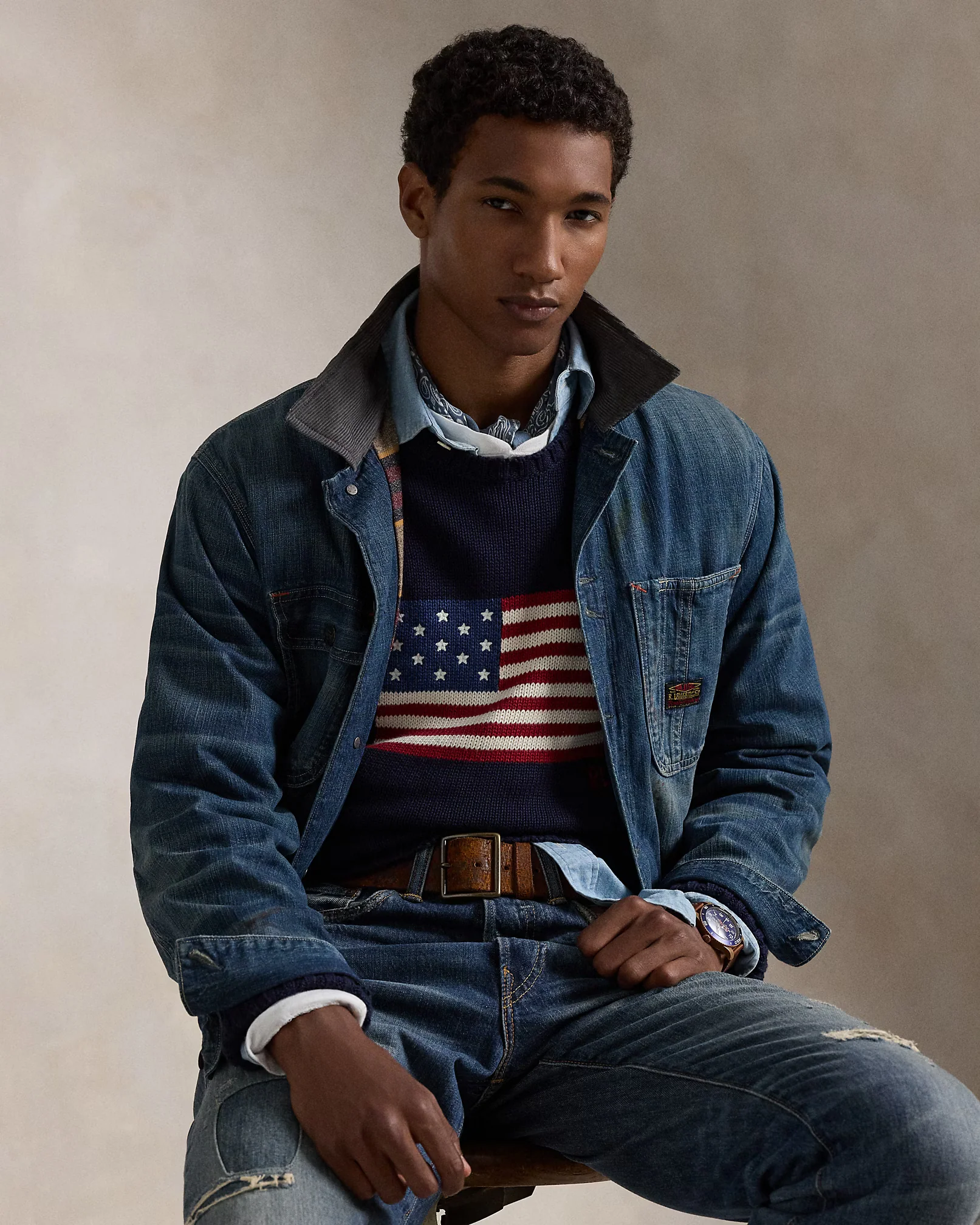 Polo RL  Sweater The Iconic Flag