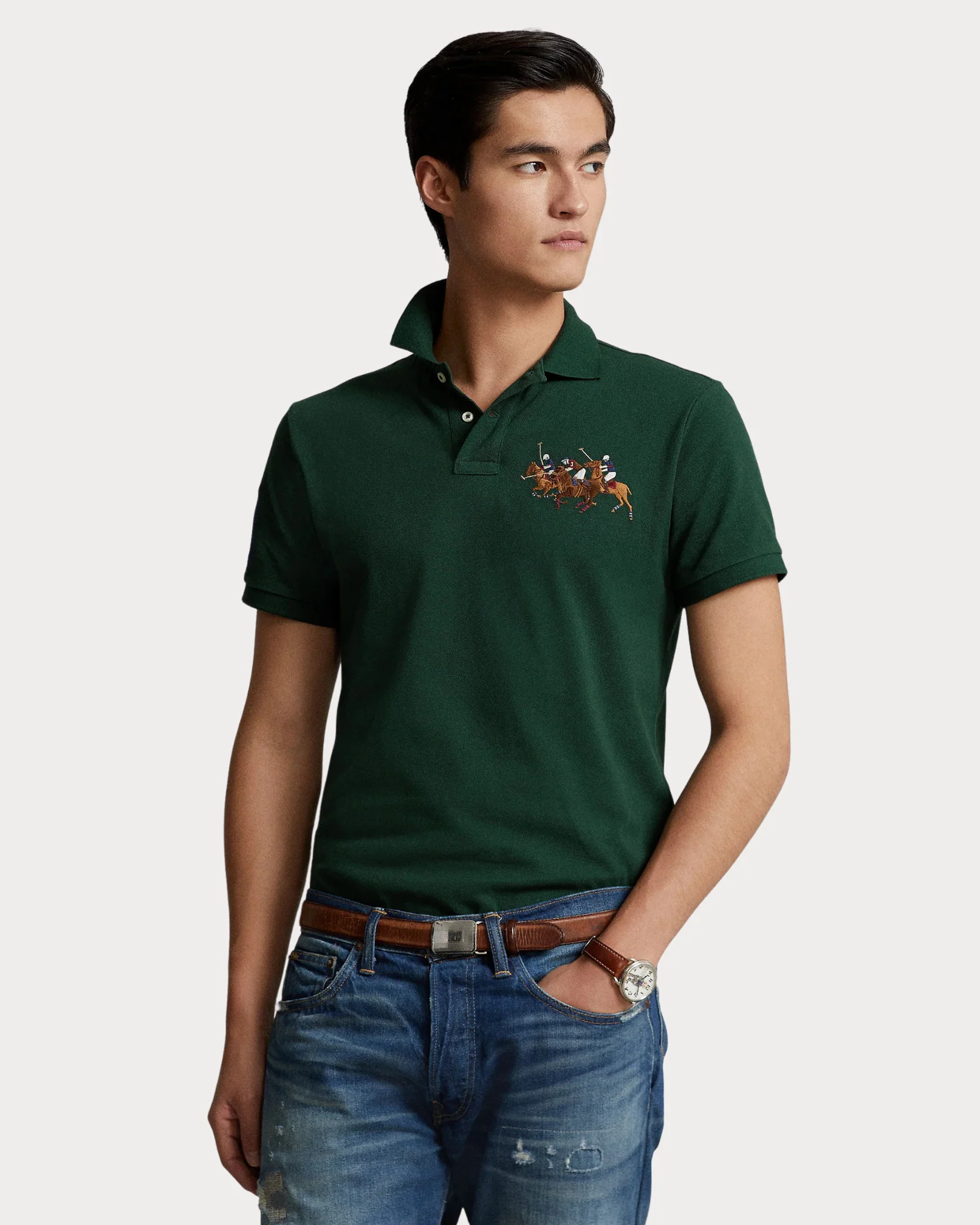 Camisero Polo Ralph Lauren Triple Pony Verde