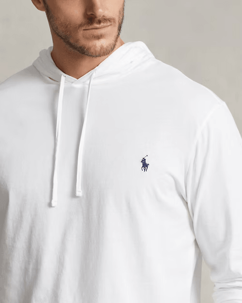 Polo Ralph Lauren Jersey Hooded T-Shirt Blanco