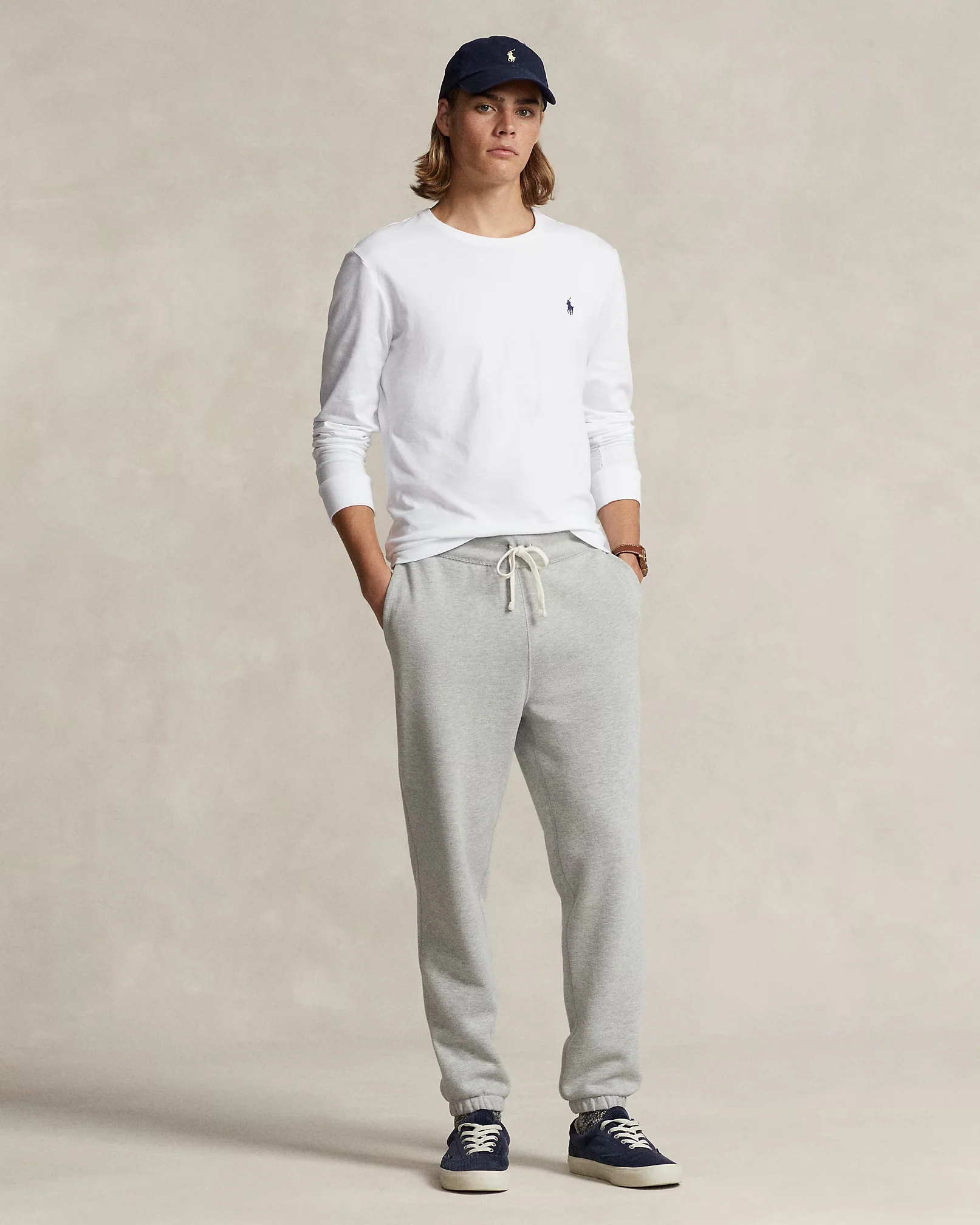Polo Ralph Lauren Manga Larga Blanco