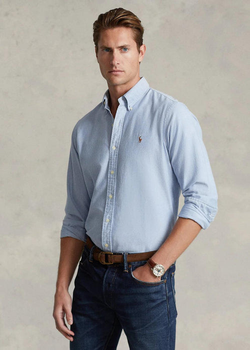 Camisa Ralph Lauren Oxford Celeste - Store In Perú 