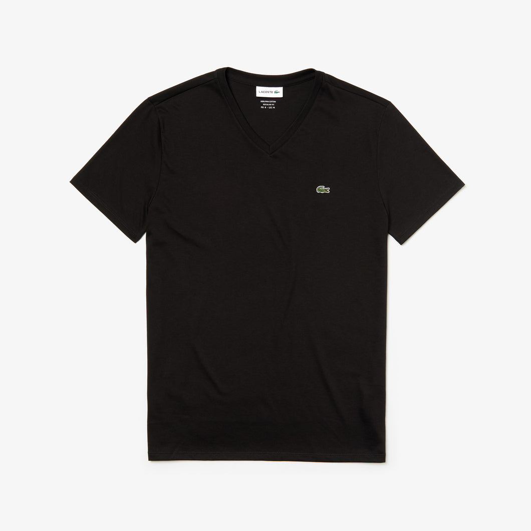 Lacoste Camiseta Cuello Pico Negro - Store In Perú 